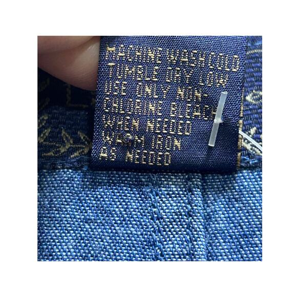 VTG 90's Life Style Plus Maxi Dress 2X Blue Denim Sleeveless Embroidery Floral - Picture 6 of 7